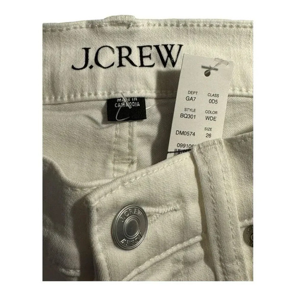 NEW J. Crew Size 4 Size 26 9" demi-boot crop jean in white wash NWT - Picture 4 of 9